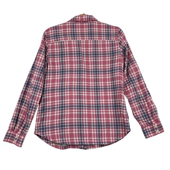 L.L. Bean Flannel Shirt Shacket Womens Size S Pink Gray Plaid Lined Button Up - Picture 7 of 11